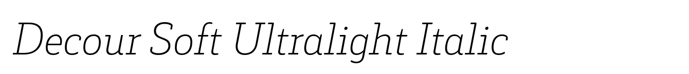 Decour Soft Ultralight Italic image
